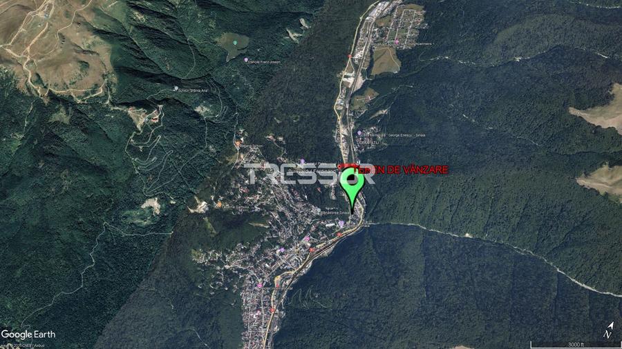 Teren intravilan de vânzare, Bd. Ferdinand, centrul stațiunii Sinaia