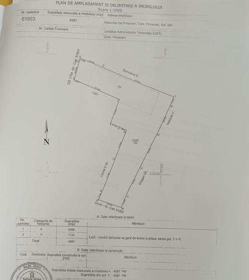 Teren pentru constructii case de vanzare Iasi Prisacani