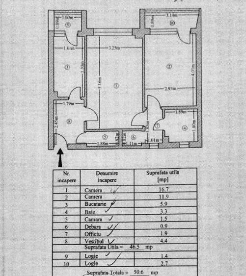 Apartament 2 camere Bloc Perla, Dorobanti Etaj 10 din 12