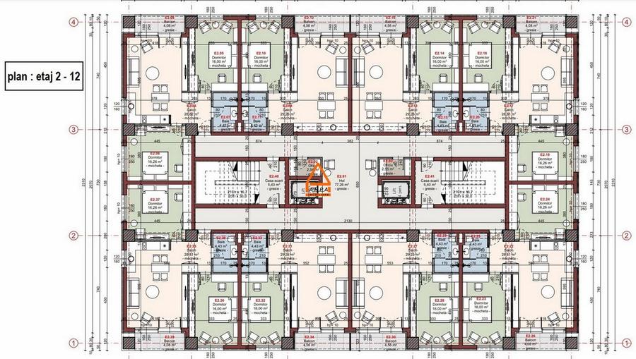 Teren - 2650 mp - Apart Hotel ( 2S+P+M+11 E ) A C - T Vladimirescu