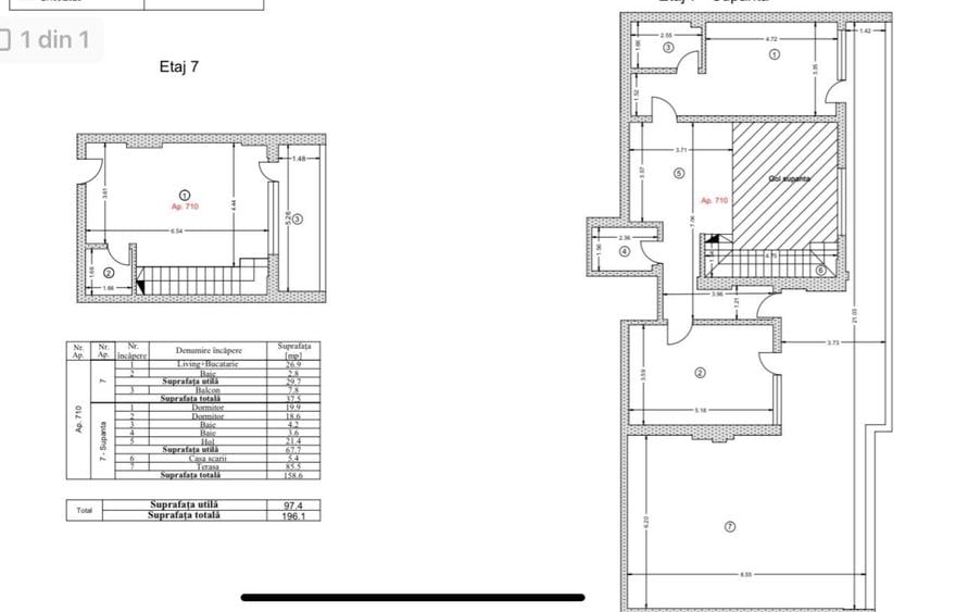Apartament 3 camere de tip Penthouse/Duplex, Metrou Berceni