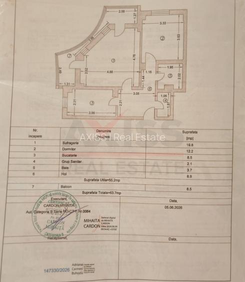 Ap 2 camere decomandat | Zona Gara | Et. 8 | Centrală Proprie | Credit - 1