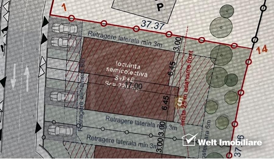 Teren de duplex în cartier Europa, 655mp front 20m zona Kos Karoly