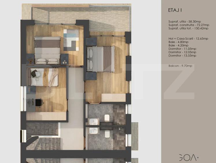 Casa cu 5 camere tip duplex, impecabila, zona Tractorul