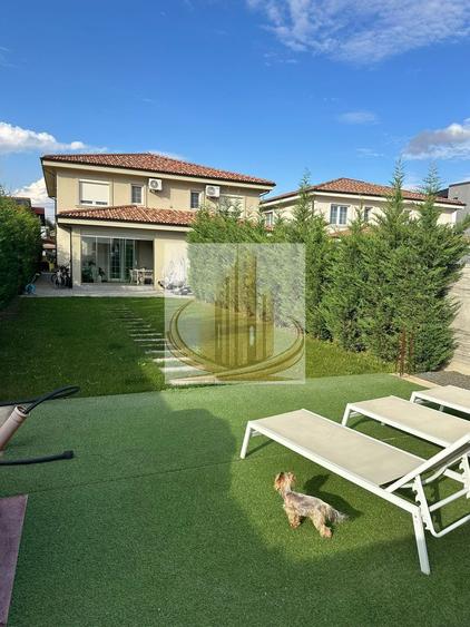 Casa in stil mediteranean, ultrafinisată 5 camere, 3 bai + curte.