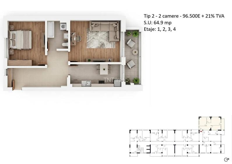 Apartamente 2 camere PLATINUM RESIDENCE Faza 3 - 2026 - Grand Arena - 10