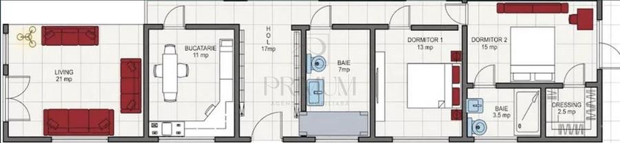 Duplex 3 camere cu teren 380 mp, complet mobilat și utilat