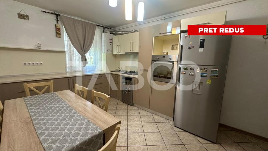 Apartament 3 camere mobilat utilat cu balcon zona Rahovei Sibiu