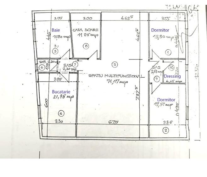 zona Dorobanti, mansardă 150 mp (3/3), living 71 mp cu șemineu, 2 dormitoare - 15