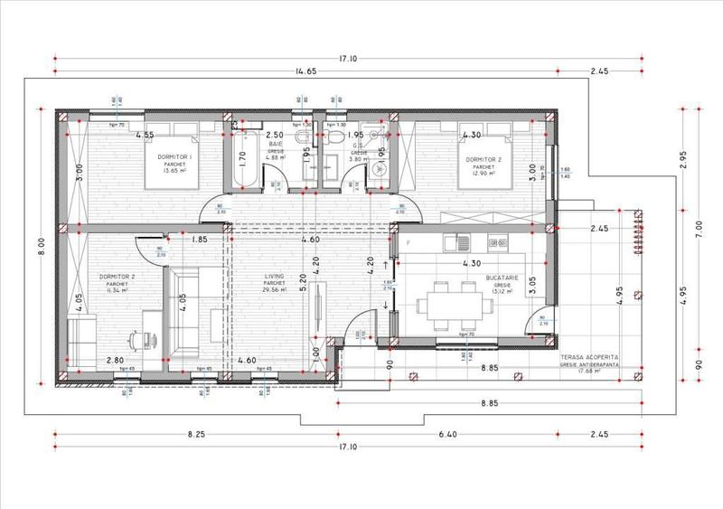 Casa individuala, plan parter, 108 mp