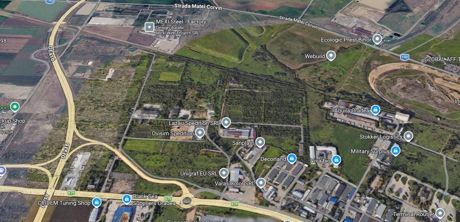 Teren industrial de vanzare in Oradea, zona Calea Borsului 19400 mp