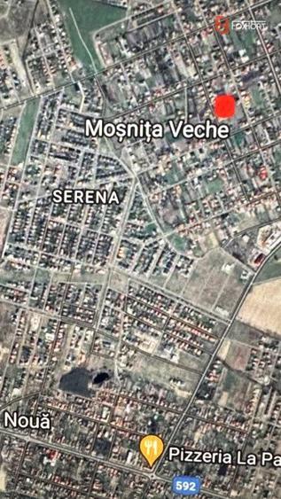 Teren intravilan 764 mp cu front de 22 ml in Mosnita Veche in vatra satului