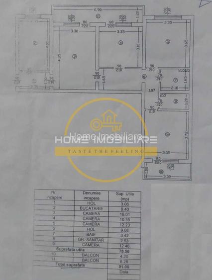 Apartment cu 4 camere / 91mp/ zona Tatarasi - 6