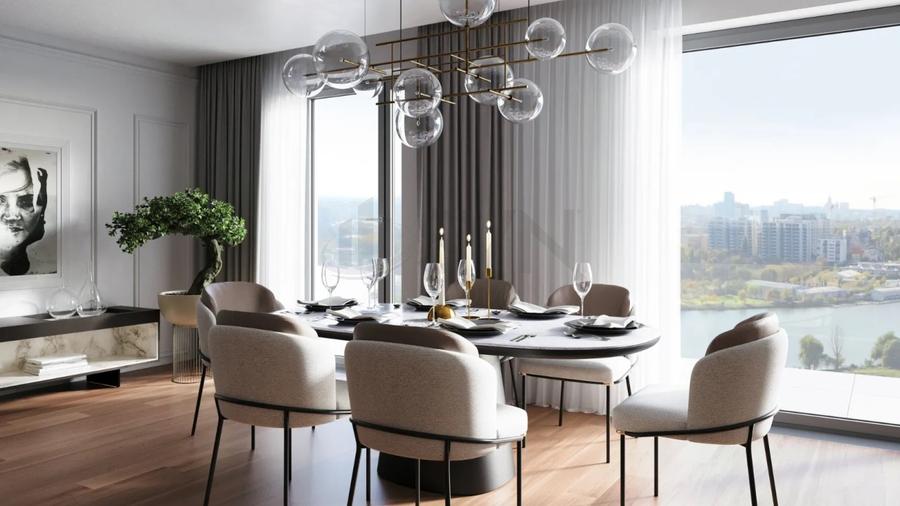 REA1021279 Barbu Vacarescu - Apartament cu 2 camere cu vedere spre lac