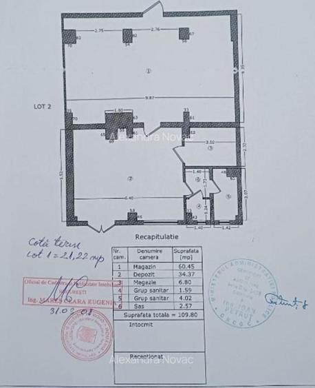 Bulevardul 1 Decembrie 1918 - Metrou - sup 110 mp - pret 3500 euro