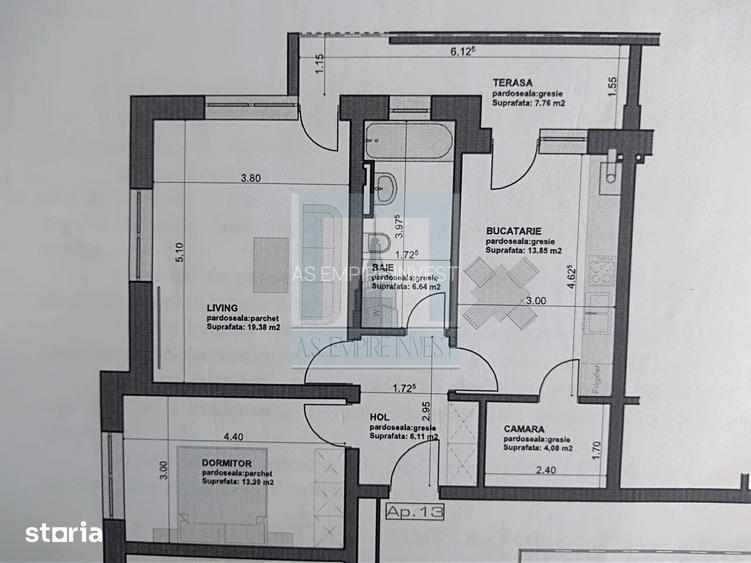 Apartament 2 camere de vânzare / zona Subcetate