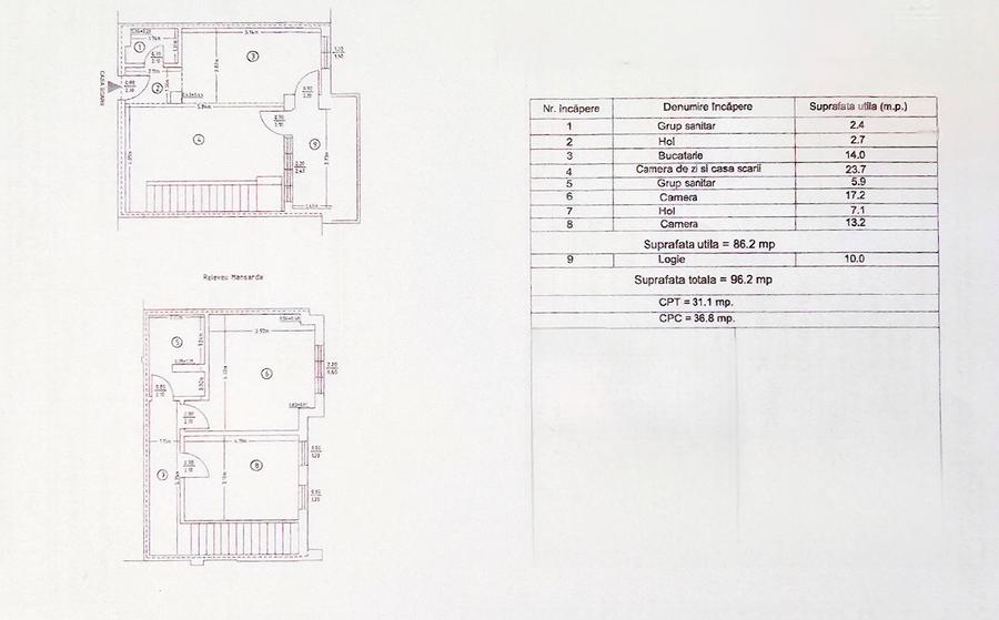 Apartament duplex 3 camere, etaj 4+M, 2 bai, terasa si boxa, in bloc nou