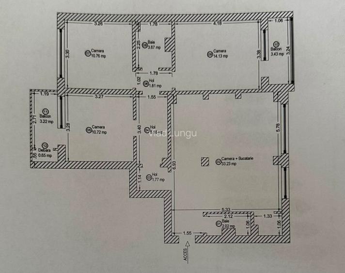 Proprietar vand apartament 4 camere, 90 mp, decomandat, zonă centrală Gh. Lazar - 15