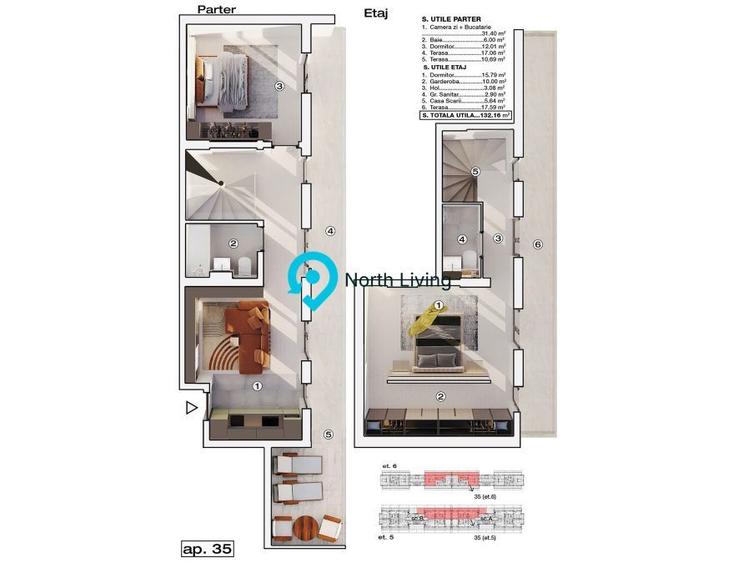 Penthouse 3 camere, 132 mp, terase, Prelungirea Ghencea