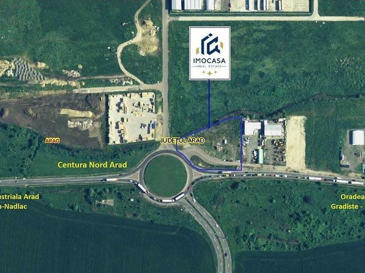 Teren de vanzare centura nord Arad Zona industriala A1