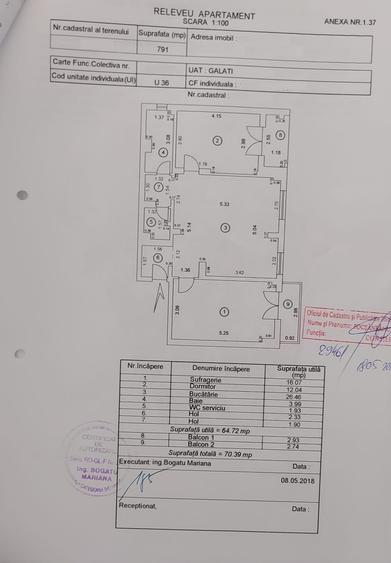 Apartament cu 3 camere, I.C. Frimu, etajul 1, la cheie!