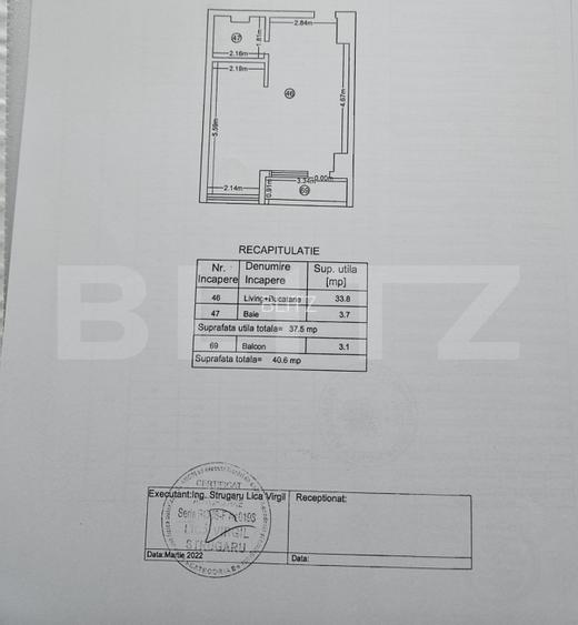 Apartament cu 2 camere, 38 mp,  mobilat si utilat complet, zona Tatarasi - 10