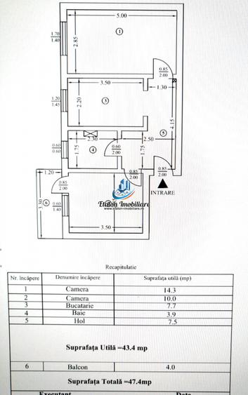 Apartament 2 camere, etaj 1, Precista