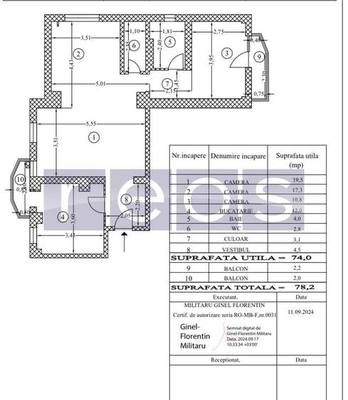 VANZARE 3 CAMERE - SEMIDECOMANDAT - Mall Vitan