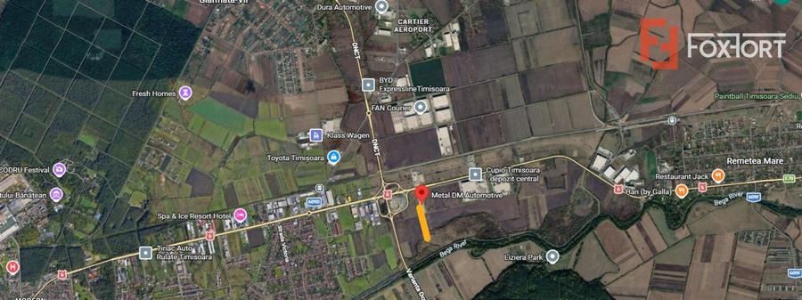 Teren extravilan de 8077 mp de vanzare in zona industriala Ghiroda