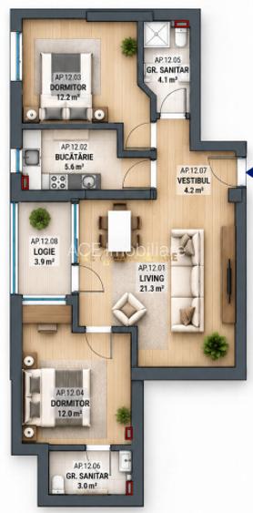 3 Camere | Stefan cel Mare | Metrou | 0% Comision | Centrala - 11
