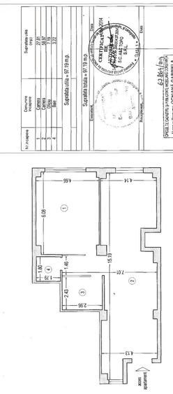 3 Camere 97mp Zona Ultracentrală- Biserica Greacă