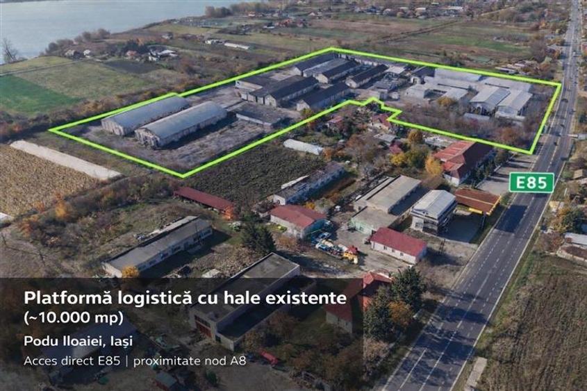 Platforma industriala Podu Iloaiei, 31000 mp teren, hale existente, acces  direc
