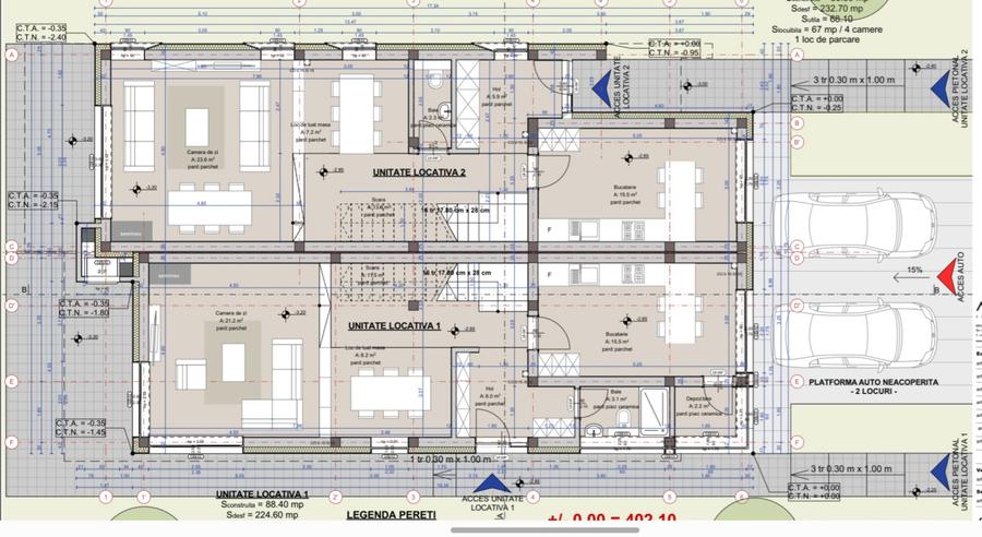 Duplex, 5 camere, 170mp utili, 47mp terasa, Voronet