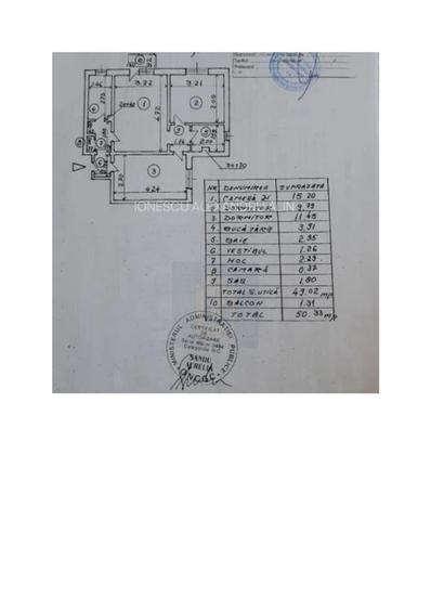 Apartament 3 camere, 50 mp, et 6 (metrou Lujerului)