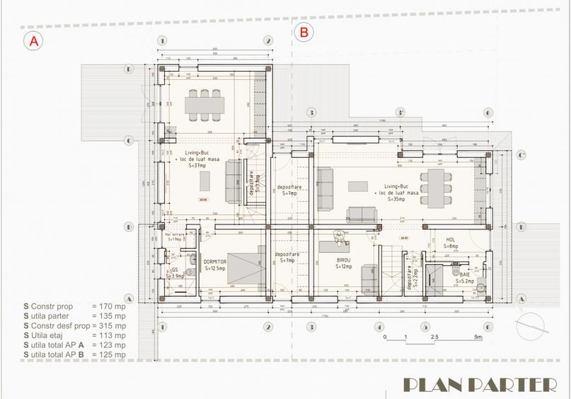 Mosnita Noua - Duplex modern P+E - Su125mp - St301mp - Parcare in Curte