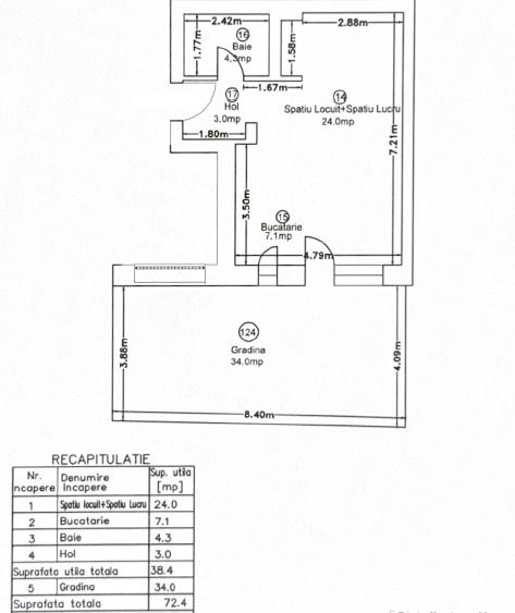 Studio cu gradina 34mp | PIPERA | Porche Pipera | Avalon