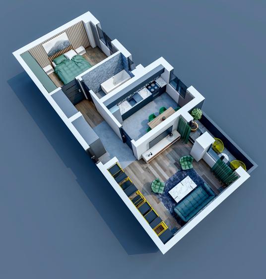 Apartament cu 2 camere Visan