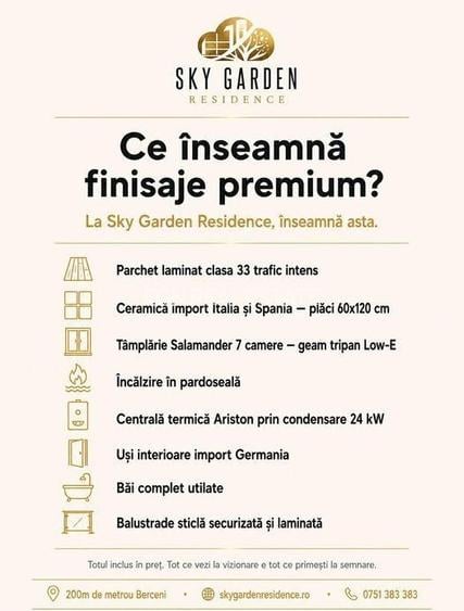2 camere - 4 min metrou Berceni - Sky Garden Residence - bl. finalizat - 2