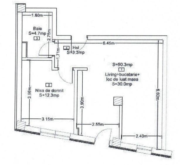 Apartament 2 camere, 50 mp, bloc nou, zona Corneliu Coposu - 2