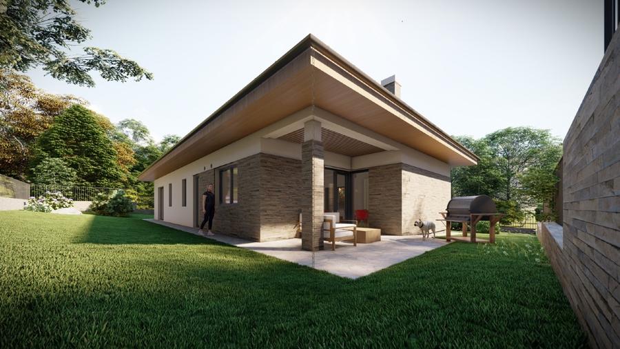 Casa eficienta energetic pe 1 nivel, Chiteni, 4 camere, 122 mp - 185.000 euro