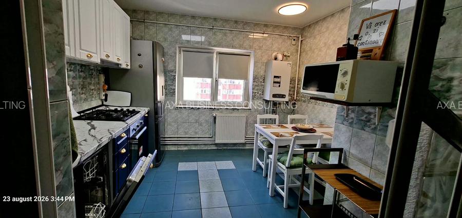 Inchiriere 3 camere,centrala termica,2 bai,proaspat renovat,bloc reabilitat,75 m - 5