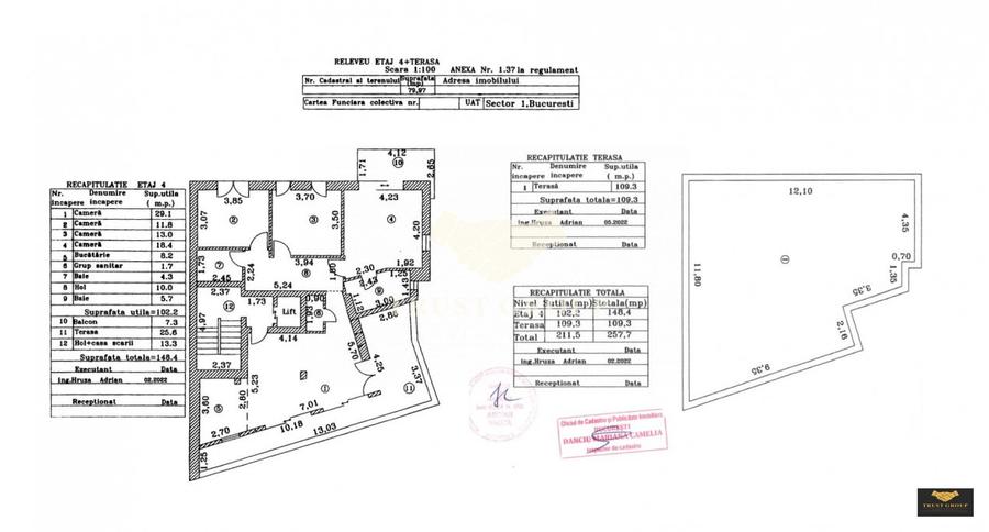 Apartament 4 camere Beller | Terasa 109mp | Loc de parcare