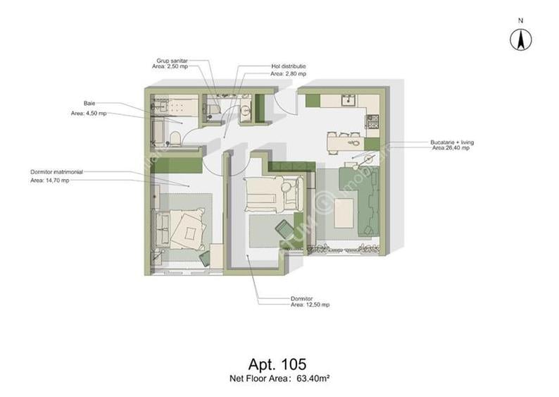Apartament cu 3 camere si balcon in zona Calea Surii Mici din Sibiu