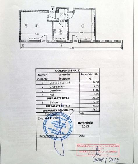 Garsoniera tip Studio, loc parcare inclus- Rahova