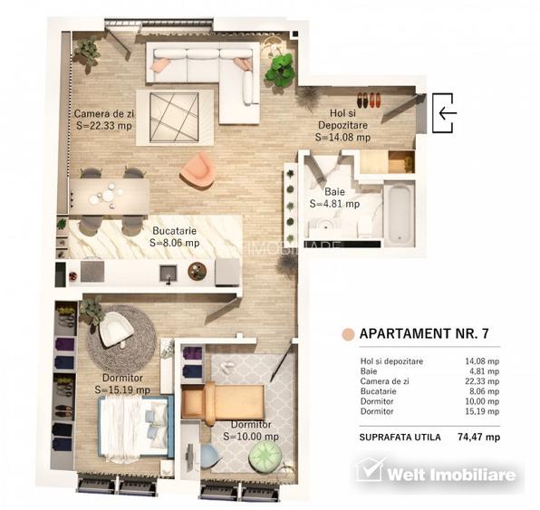 Proiect NOU | Apartamente de 2,3 si 4 camere | Centru - Parcul Central - 9