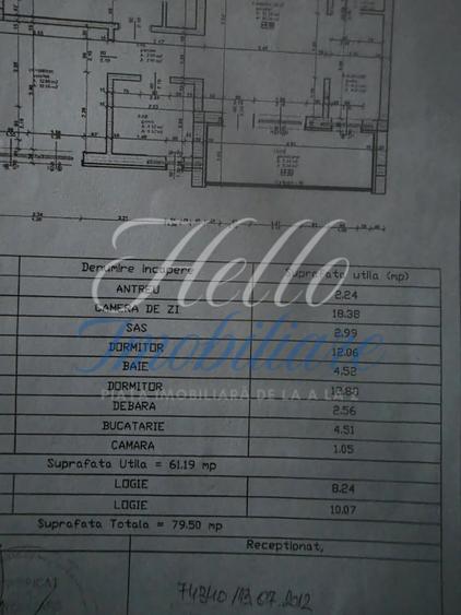 Apartament 3 camere, 61 mp, parcare subterană | zona Terra, Florești