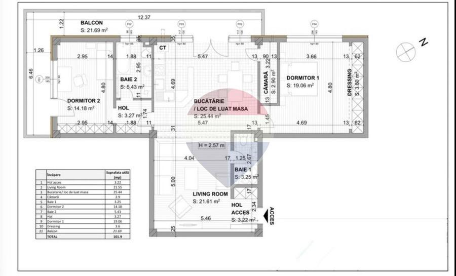 Apartament I 102 mp I balcon generos I parcare I Grigorescu