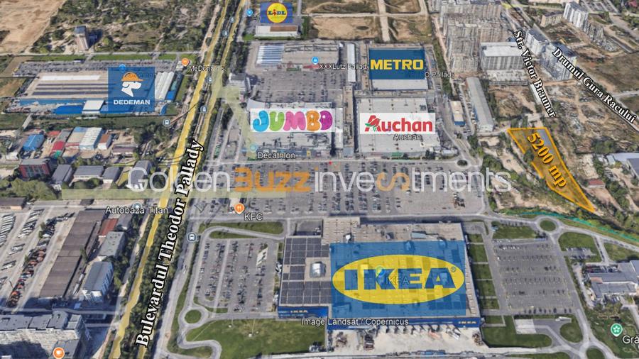 Teren comercial 5.262 mp – zona Pallady Mall (IKEA, Metro, Auchan)