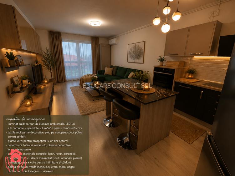 SISESTI-2 camere mobilate, 2 bai, terasa cu vedere lac, bloc boutique, parcare! - 2