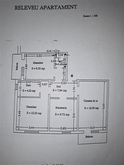 Apartament 3 camere  de vanzare  Tg Cucu - Podul de Fier,